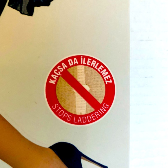 Ultra thin 7 Den black matt finish Sandal Toe panthyhose tights Ladder Resist M - Picture 4 of 5